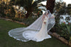 Lace Wedding Cathedral Veil, Ivory/ White Lace Cathedral Wedding Veil, Chapel Wedding Veil, Bridal Veil, Long Wedding Veil, White Wedding Veil, , WEDDING LACE DROP STYLE VEIL, RENETA