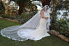 Lace Wedding Cathedral Veil, Ivory/ White Lace Cathedral Wedding Veil, Chapel Wedding Veil, Bridal Veil, Long Wedding Veil, White Wedding Veil, , WEDDING LACE DROP STYLE VEIL, RENETA