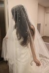 Crystal Rhinestone Scatter Wedding Veil