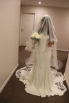 Two Tier Cathedral Horsehair Veil, Double Horsehair Veil, JEAN