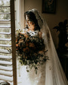 Mantilla lace wedding veil