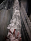 KAREN - Mantilla Wedding Veil, Cathedral Mantilla Wedding Veil,  1 tier cathedral Mantilla Lace Veil,Lace Mantilla Veil in Cathedral,  Lace Mantilla Wedding Veil, Bridal Veil