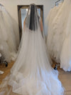 Wedding Cathedral Veil, Rhinestone Drop Cathedral Veil, Crystal Rhinestone Scatter Wedding Veil, Swarovski rhinestones and crystals veil, Rhinestone Cathedral Wedding Veil, Diamante Wedding Veil, Rhinestone Veil -AMY