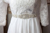 Pearl and Rhinestone Bridal Belt - NORA