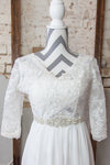 Pearl and Rhinestone Bridal Belt - NORA