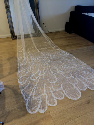 Sparkle Veil, Glitter veil, Shimmer veil, Wedding Veil, Cathedral veil,  1 tier cathedral Shimmer Veil,  - DEBORA
