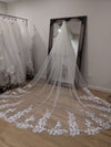 3D Floral Lace Wedding Cathedral Veil