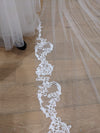 ROSIE - Lace Wedding Cathedral Veil, Lace Wedding Cathedral Veil, Royal Cathedral Length Wedding Veil, 5 meter Ivory Veil, Cathedral lace Veil
