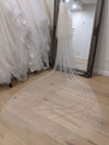 Image of a pearl wedding veil with delicate pearl accents