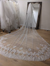 Lace Wedding Cathedral Veil, Two Tier Sequined Lace Wedding Veil, Cathedral Lace Wedding Veil, CLAIRE