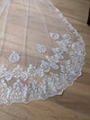 Lace Wedding Cathedral Veil, Two Tier Sequined Lace Wedding Veil, Cathedral Lace Wedding Veil, CLAIRE