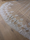 Lace Wedding Cathedral Veil, Two Tier Sequined Lace Wedding Veil, Cathedral Lace Wedding Veil, CLAIRE