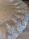 Rebecca | Two-Tier Cathedral Lace Wedding Veil – Elegant Sheer Tulle Bridal Veil