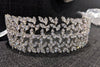 Close-up of Nardia Bridal Headpiece with dazzling rhinestones and intricate detailing