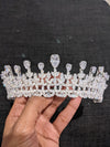Sparkling Cubic Zirconia Tiara, Sparkling Silver Tiara, Wedding crown, Bridal crown, Bridal tiara, Wedding tiara, Bridal hairpiece, Rhinestone tiara, Rhinestone crown,  Crystal headband, Bridal hairpiece - KELLY