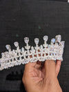 Sparkling Cubic Zirconia Tiara, Sparkling Silver Tiara, Wedding crown, Bridal crown, Bridal tiara, Wedding tiara, Bridal hairpiece, Rhinestone tiara, Rhinestone crown,  Crystal headband, Bridal hairpiece - KELLY