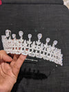 Sparkling Cubic Zirconia Tiara, Sparkling Silver Tiara, Wedding crown, Bridal crown, Bridal tiara, Wedding tiara, Bridal hairpiece, Rhinestone tiara, Rhinestone crown,  Crystal headband, Bridal hairpiece - KELLY