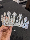 JERSEY Luxury Crystal Bridal Crown – Regal Wedding Tiara for Brides