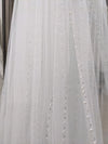 Sparkle Veil, Glitter veil, Glitter Tulle Veil, Shimmer veil, with Pearls Wedding Veil, Cathedral veil,  1 tier cathedral Shimmer Veil,  - CATERINA