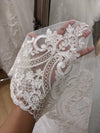 TRICIA - Mantilla Wedding Veil, Cathedral Mantilla Wedding Veil,  1 tier cathedral Mantilla Lace Veil,Lace Mantilla Veil in Cathedral,  Lace Mantilla Wedding Veil, Bridal Veil