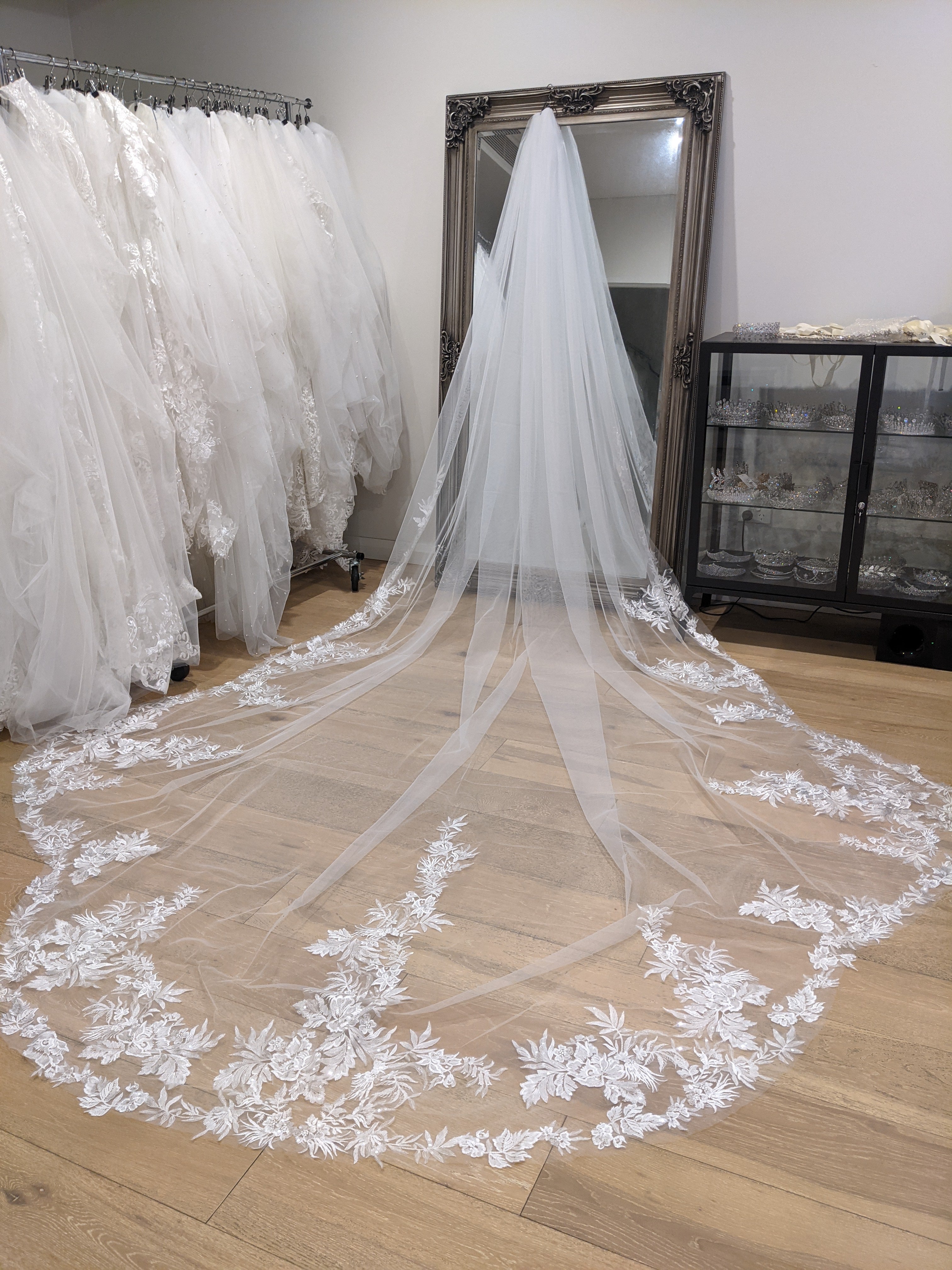Royal Length Scalloped edge Cathedral Wedding & Bridal Veil | Australia Royal Length Scalloped edge Cathedral Wedding & Bridal Veil | Australia