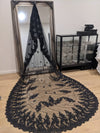 Black Cathedral Wedding Veil, Single Tier Black Wedding Veil,