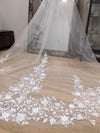 Close-up of the silver comb attachment on the SUZIE veil, ensuring a secure fit for various hairstyles.