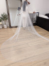Image of a pearl wedding veil with delicate pearl accents
