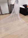 Image of a pearl wedding veil with delicate pearl accents