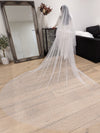 Image of a pearl wedding veil with delicate pearl accents