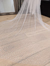 Image of a pearl wedding veil with delicate pearl accents
