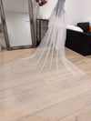 Image of a pearl wedding veil with delicate pearl accents