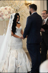 REANNA - Ready to Ship Veil (Rush Order) -  Mantilla Wedding Veil, 1 tier long Mantilla Lace Veil, Bridal Veil