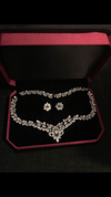 Cubic Zirconium jewelry Set, Bridal Wedding Jewelry set, Bridal necklace set