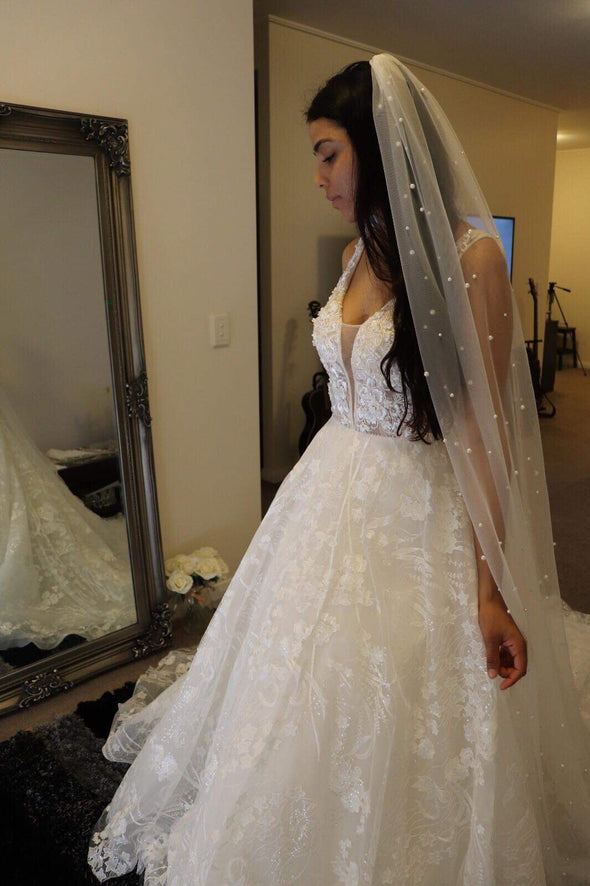 Lace Cathedral Wedding Veil, Bridal Wedding Veil