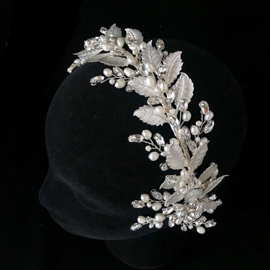 CHESKA-  Silver Rhinestone Headpiece, Hair Accessories, Rhinestone Hairpiece Bridal,  Headpiece Silver, Bridal Headband, Wedding crown crystal Bridal tiara, Bridal Crown,Wedding Headpiece,Crystal Tiara,Wedding Crown