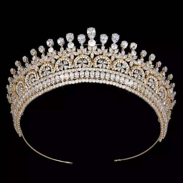 Crystal Bridal Tiara, Wedding Tiara, Crystal Wedding Crown, Bridal Hairpiece, Wedding Headpiece, Silver Bridal Crown, Wedding Hair Accessories - RHEYNITA